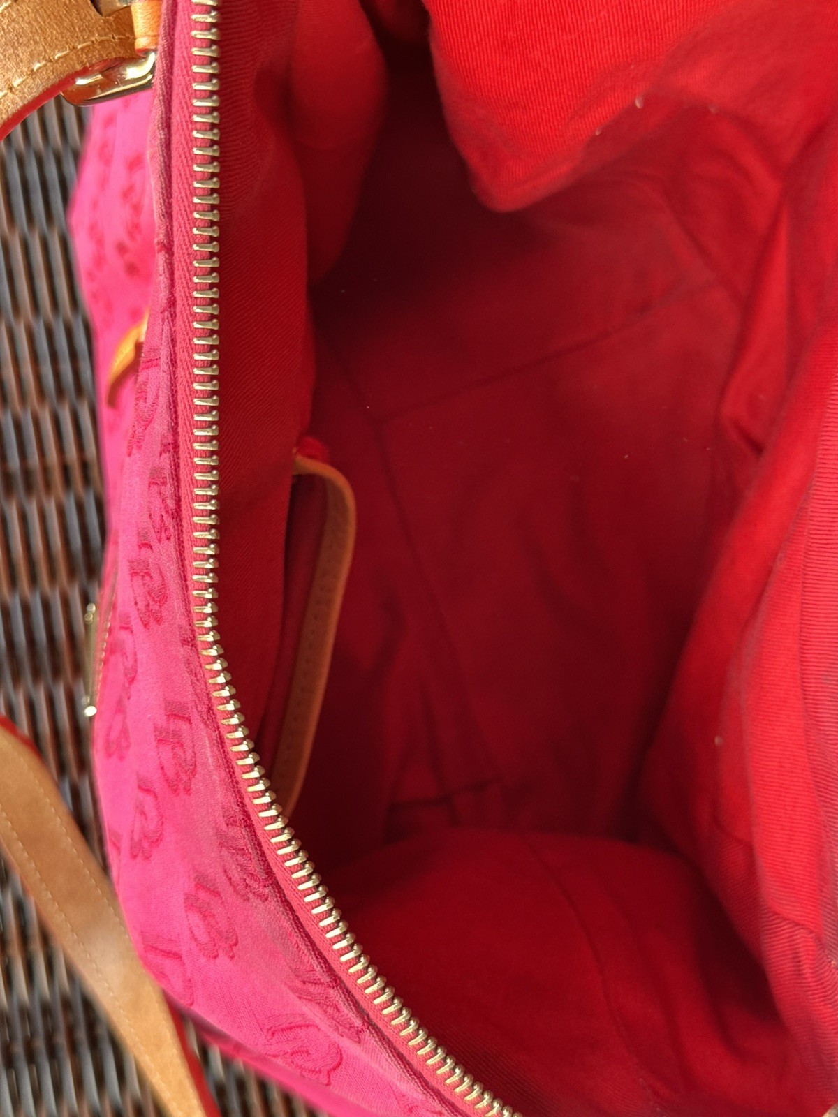 Dooney And Bourke Pink Monogram Venus Nina Shoulder Bag W/COA