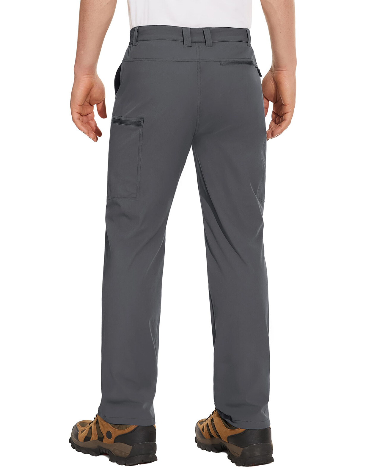Mens Lightweight Hiking Pants Quick Dry Cargo Work Ripstop Water Resistant Pants