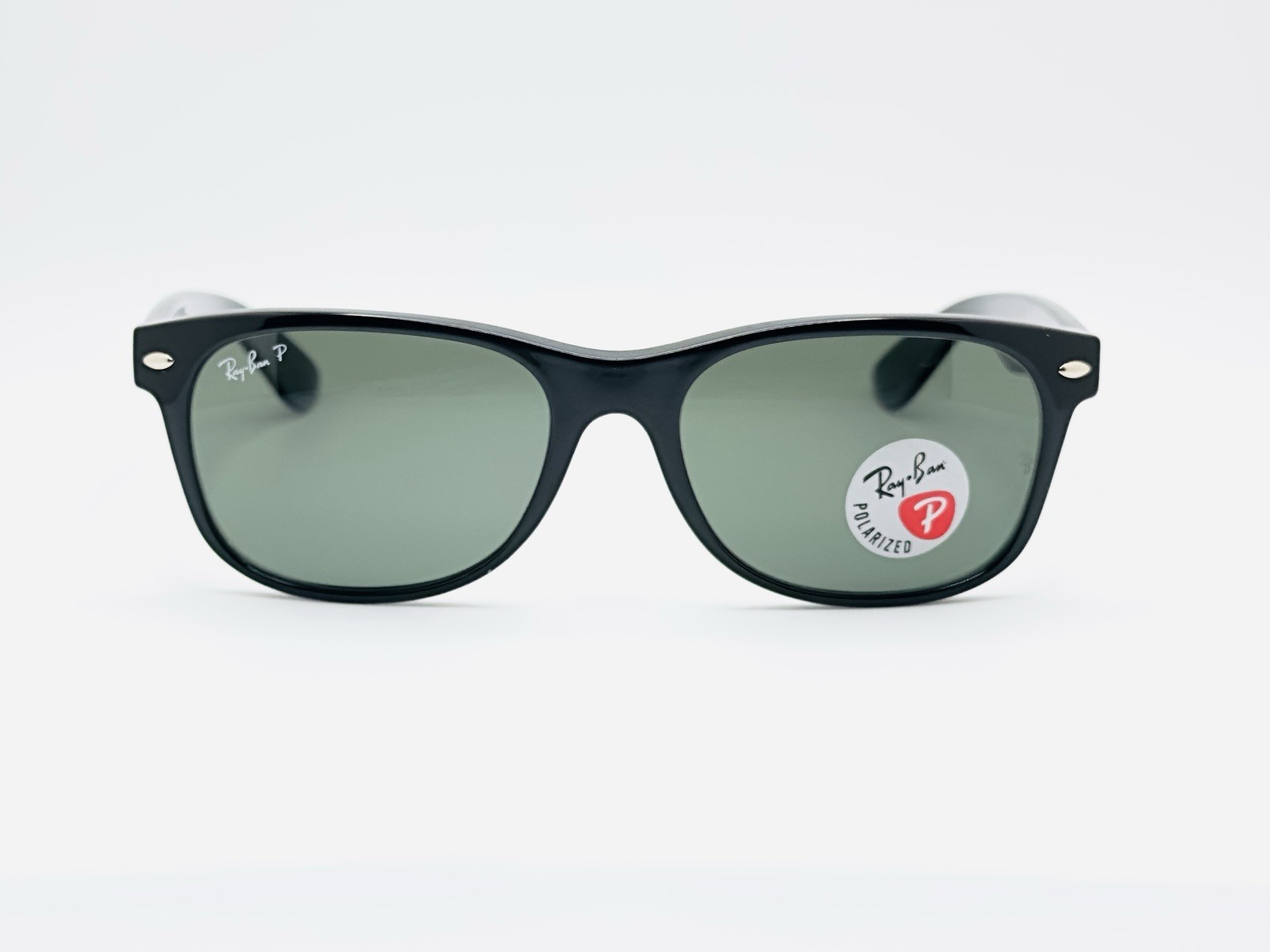 Ray-Ban New Wayfarer RB2132 55mm Square Polarized Unisex Sunglasses – Green Lens
