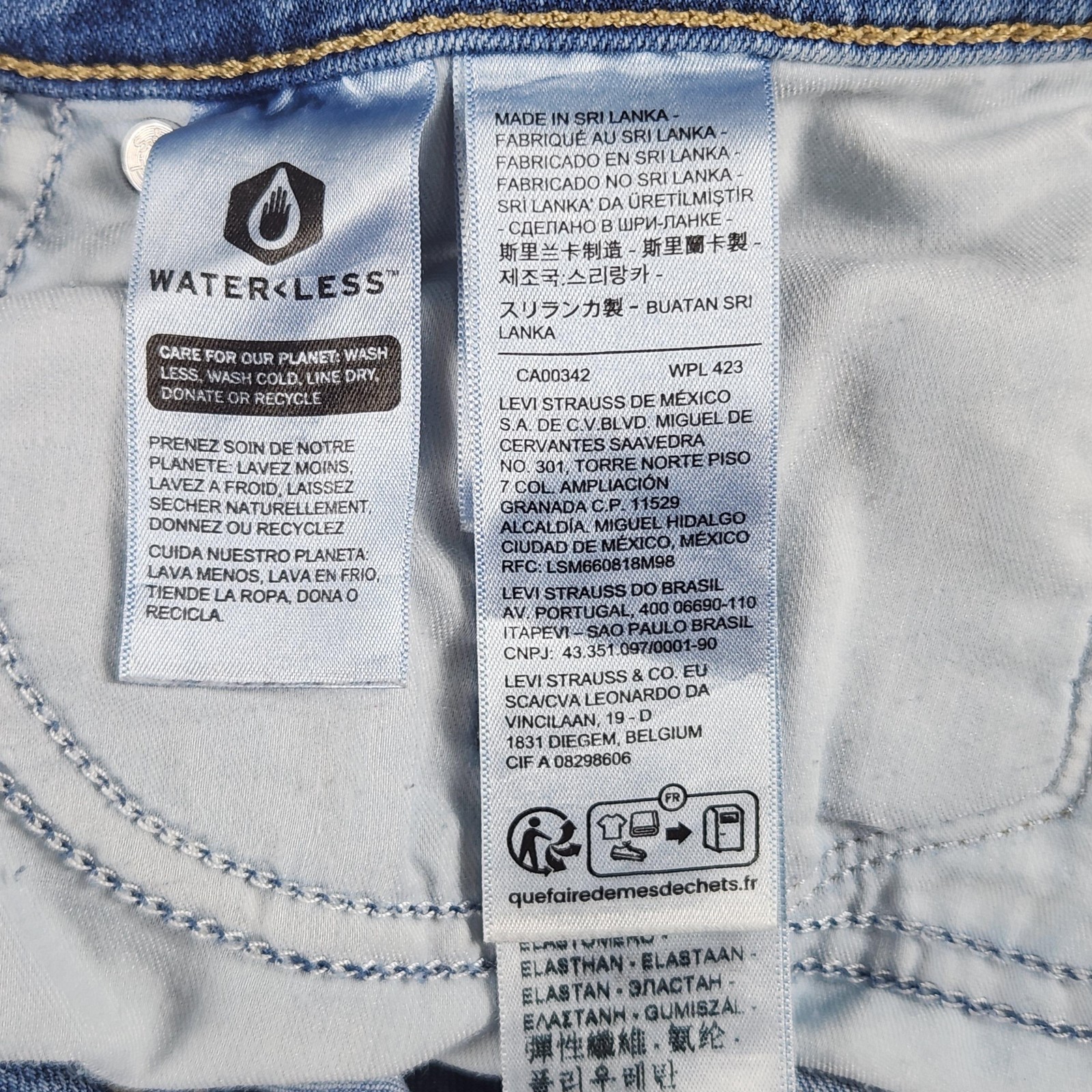Levis Jeans Womens 32 Medium Blue 314 Shaping Straight Mid Rise Stretch Denim