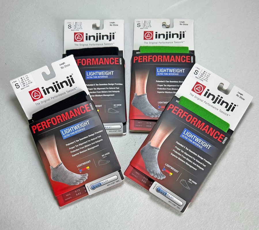 4 pack injinji Women’s Lightweight 5 Toe No Show Socks Size S 2 Colors Mix