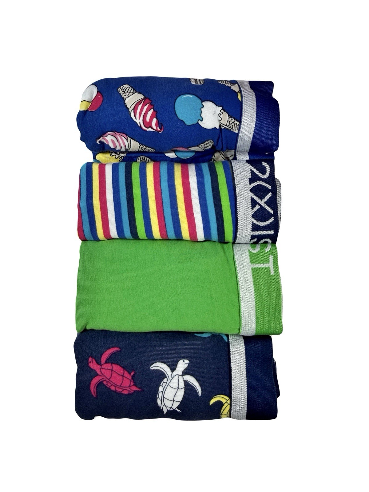 NWT 2(X)IST. Sz XL. 4 Pack. Stretch No Show Trunk. Summer. MSRP $42.00