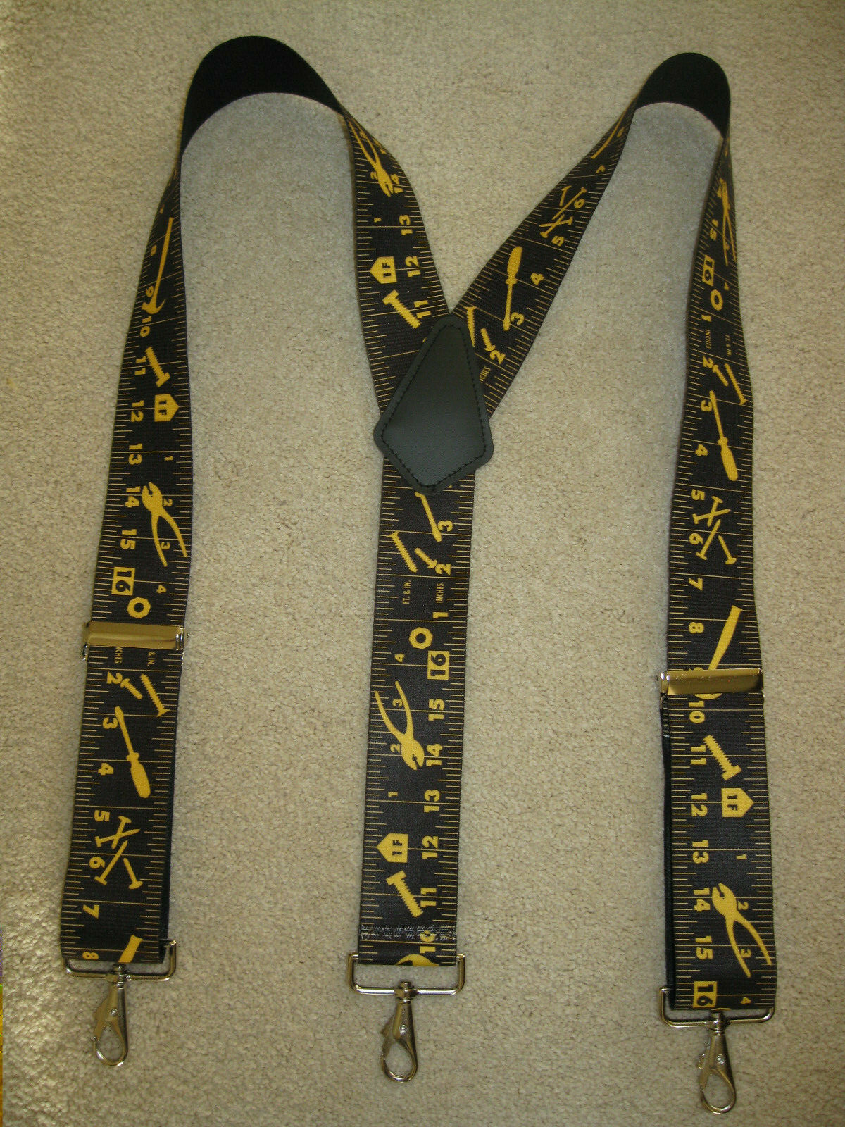 Men’s X or Y Style TMBLK Suspenders with Clip, Belt Loop Snaps, USA Made