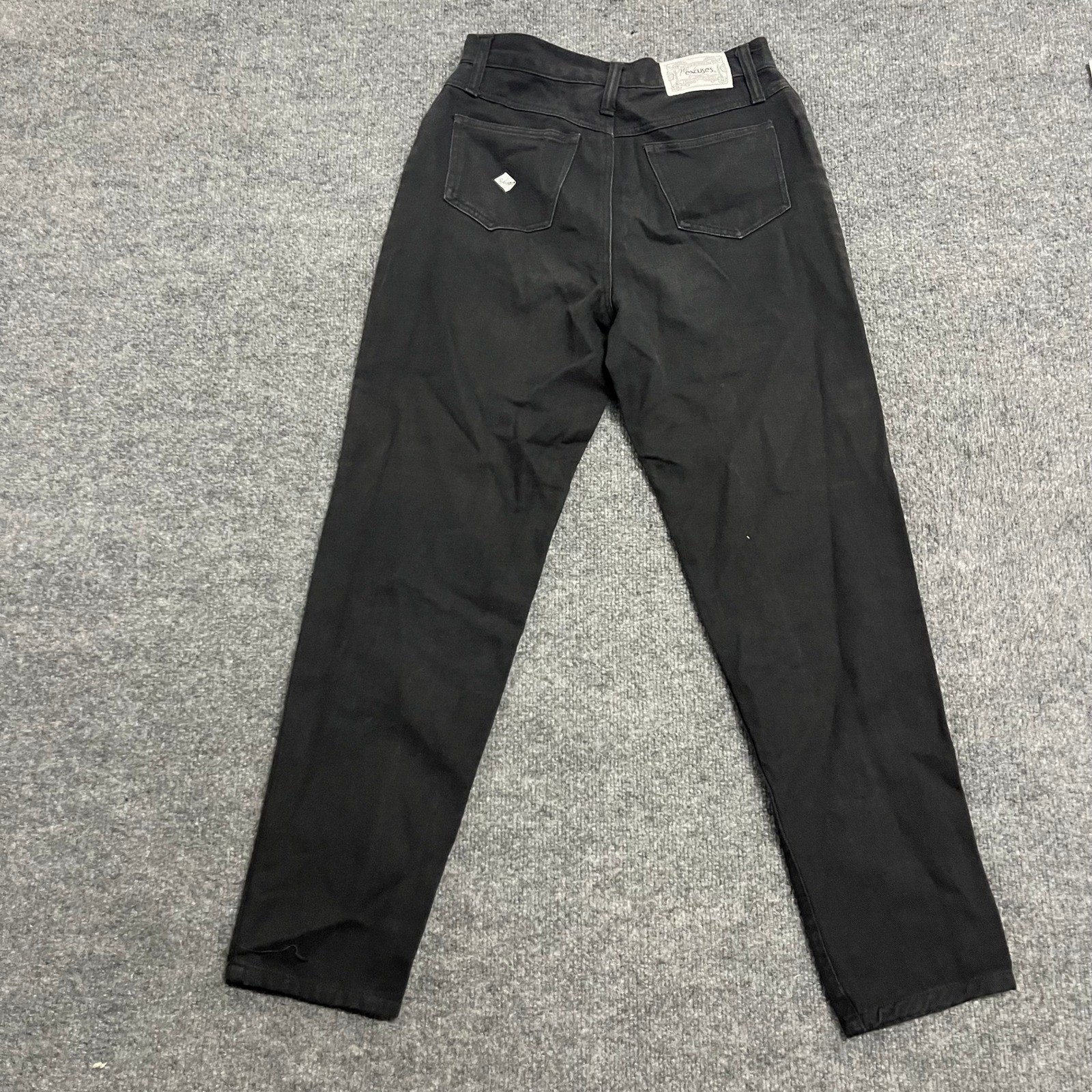 No Excuses Jeans Womens Size 9 Black Cotton High Waisted Straight Leg Vintage