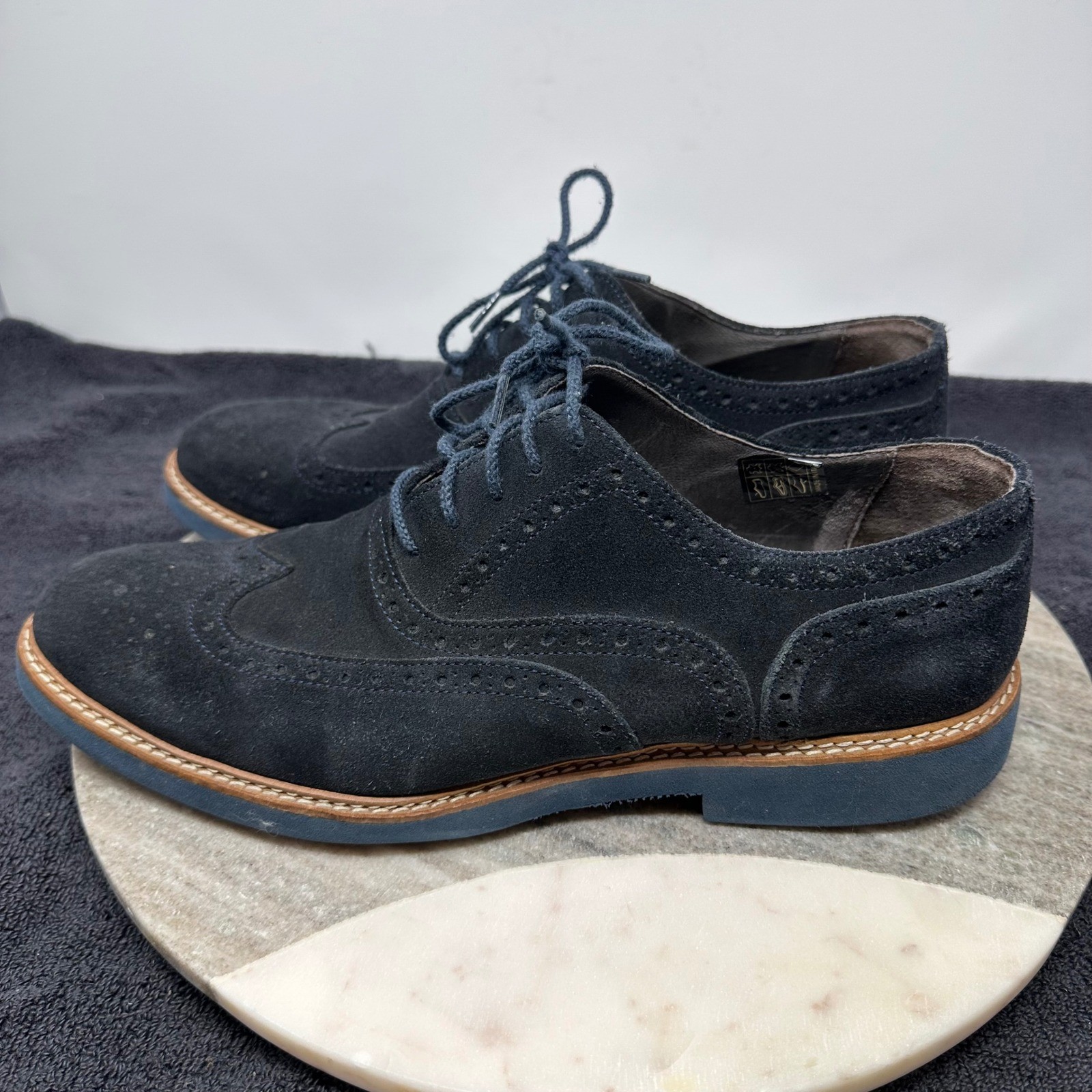 To Boot New York Adam Derrick Suede Wingtip Oxford Shoes Mens 11.5 Made in Italy