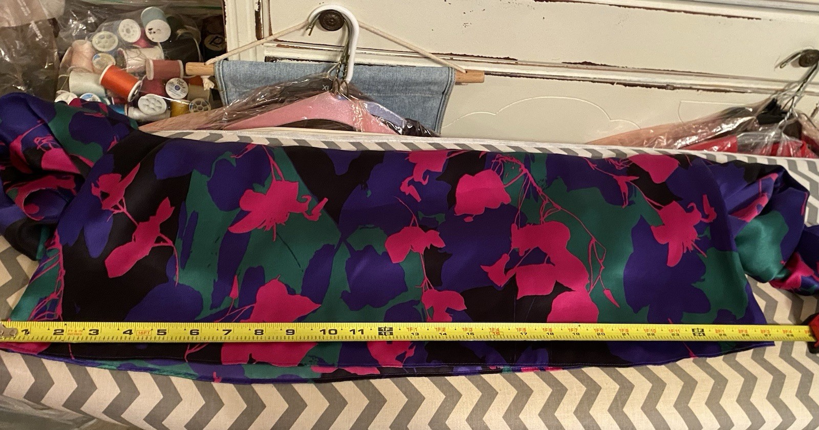 Talbots Wom +18W Multicolor 100% Silk Blouse Slit Sleeves