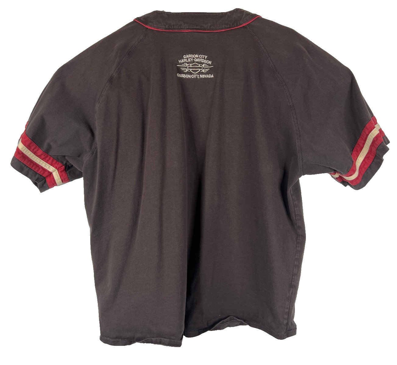Vintage Harley Davidson Baseball Jersey Style Shirt Men’s Size XL Carson City NV
