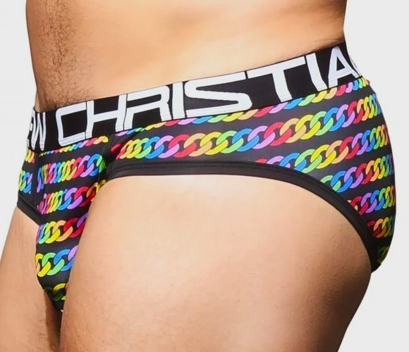 Andrew Christian Pride Chain Brief – 91863 – Multicolor: Small, Medium & Large