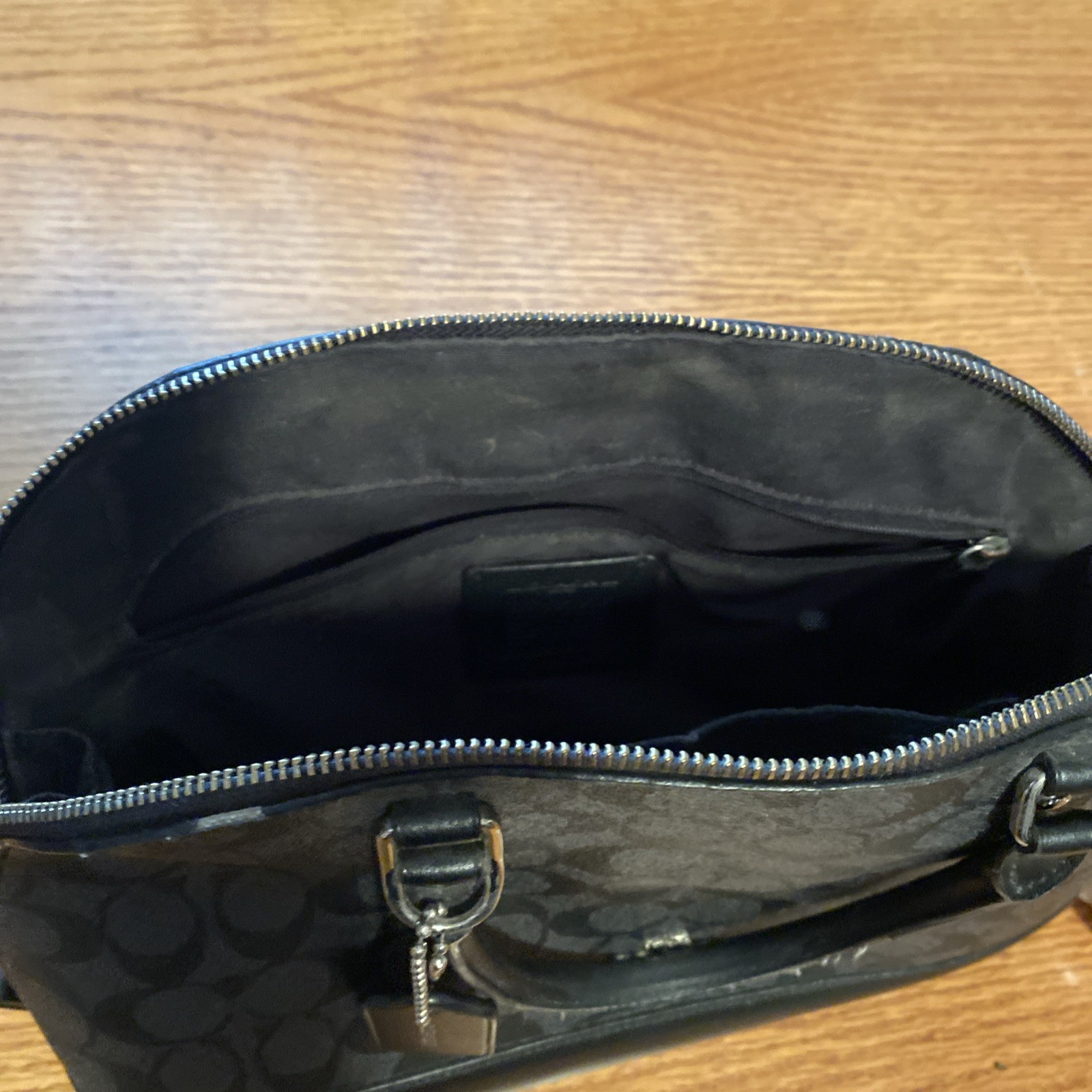 GENUINE COACH FACTORY OUTLET BLACK LEATHER HANDBAG SIERRA SATCHEL # G1777-F58287