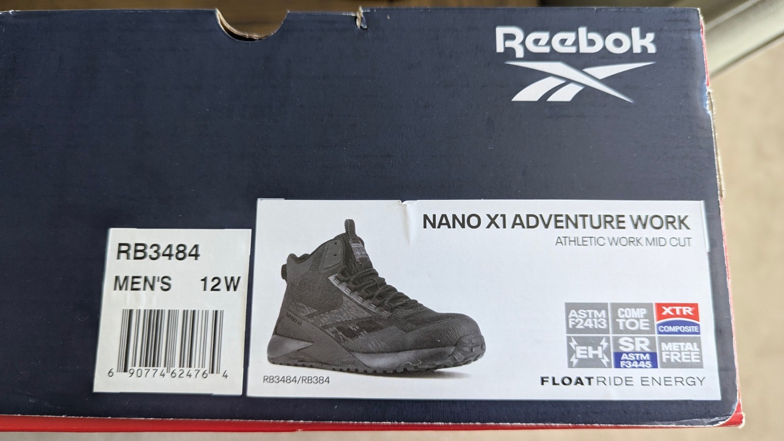 Reebok Nano X1 Adventure Work Boots Size 12 Wide US