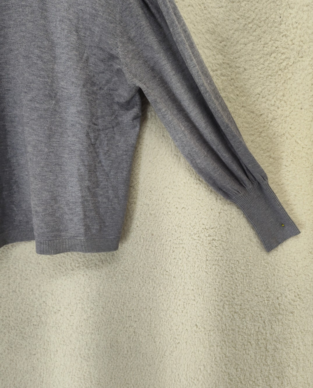 Magaschoni Women Sweater Extra Large Gray Nylon Blend Long Sleeve Knit Pullover