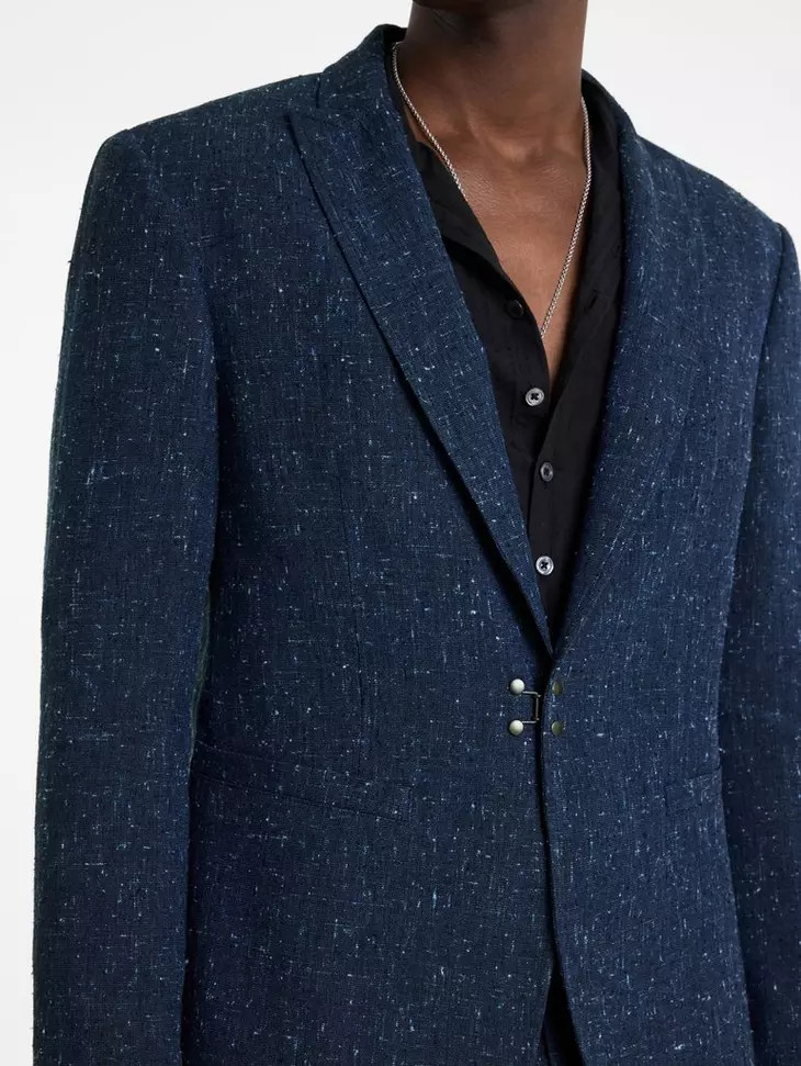 $1498 NWT New John Varvatos Lynn Hook and Bar Blazer Jacket EU58X US48X *Defect*