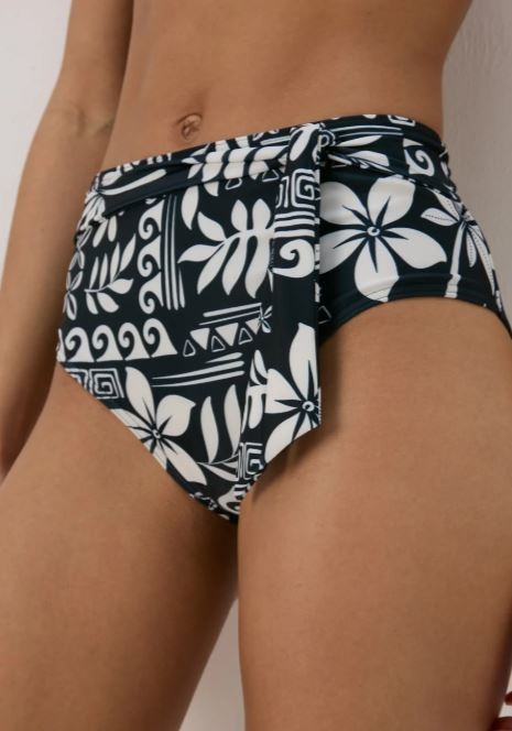 Matalan BNWT black shell floral print padded tankini set summer holiday (38)