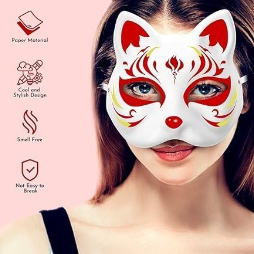 5 Blank Cat Masks for DIY Creativity – Elegant Masquerade & Cosplay Accessories