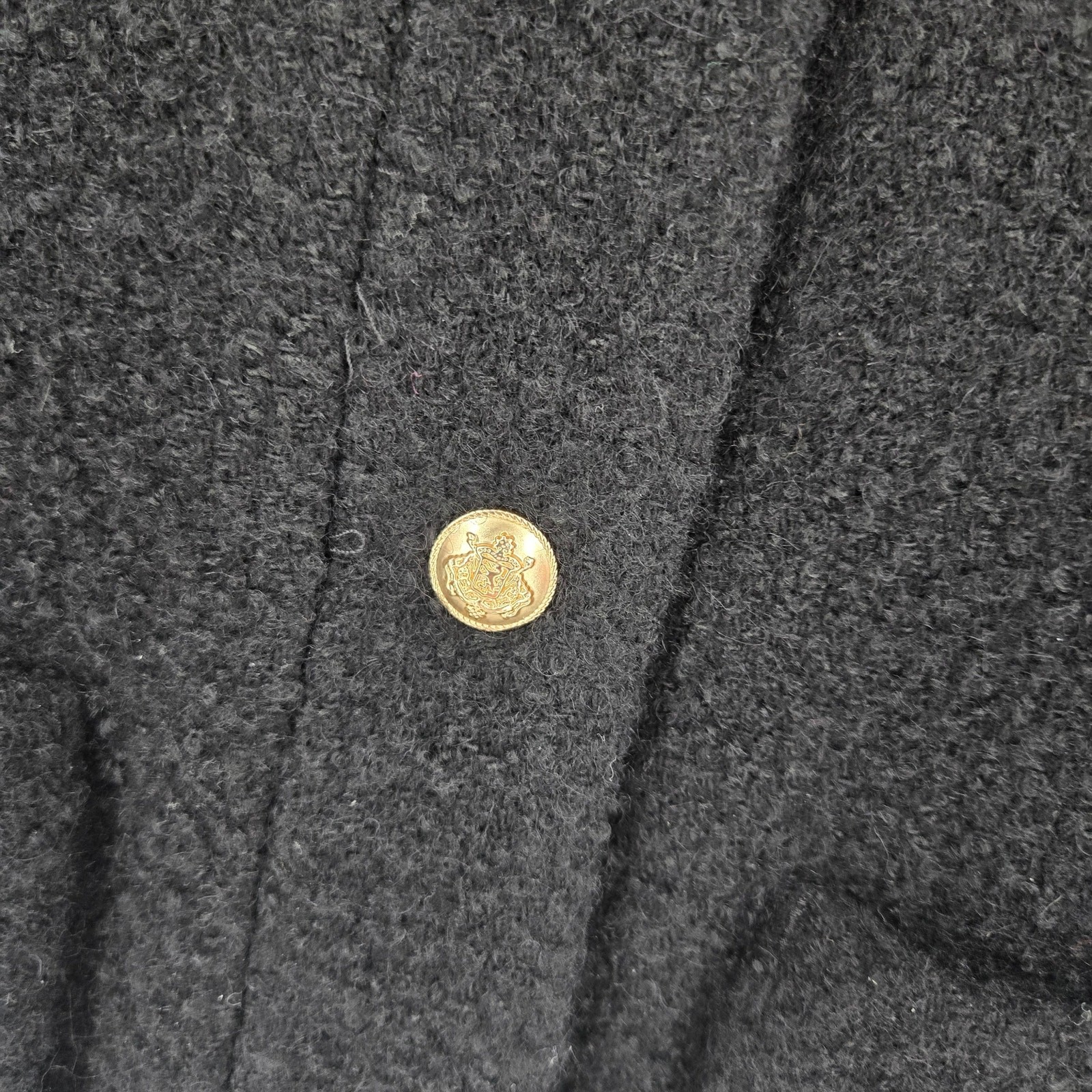 J. Crew Collection jacket womens size 4 black gold buttons Mario Bellucci Italy