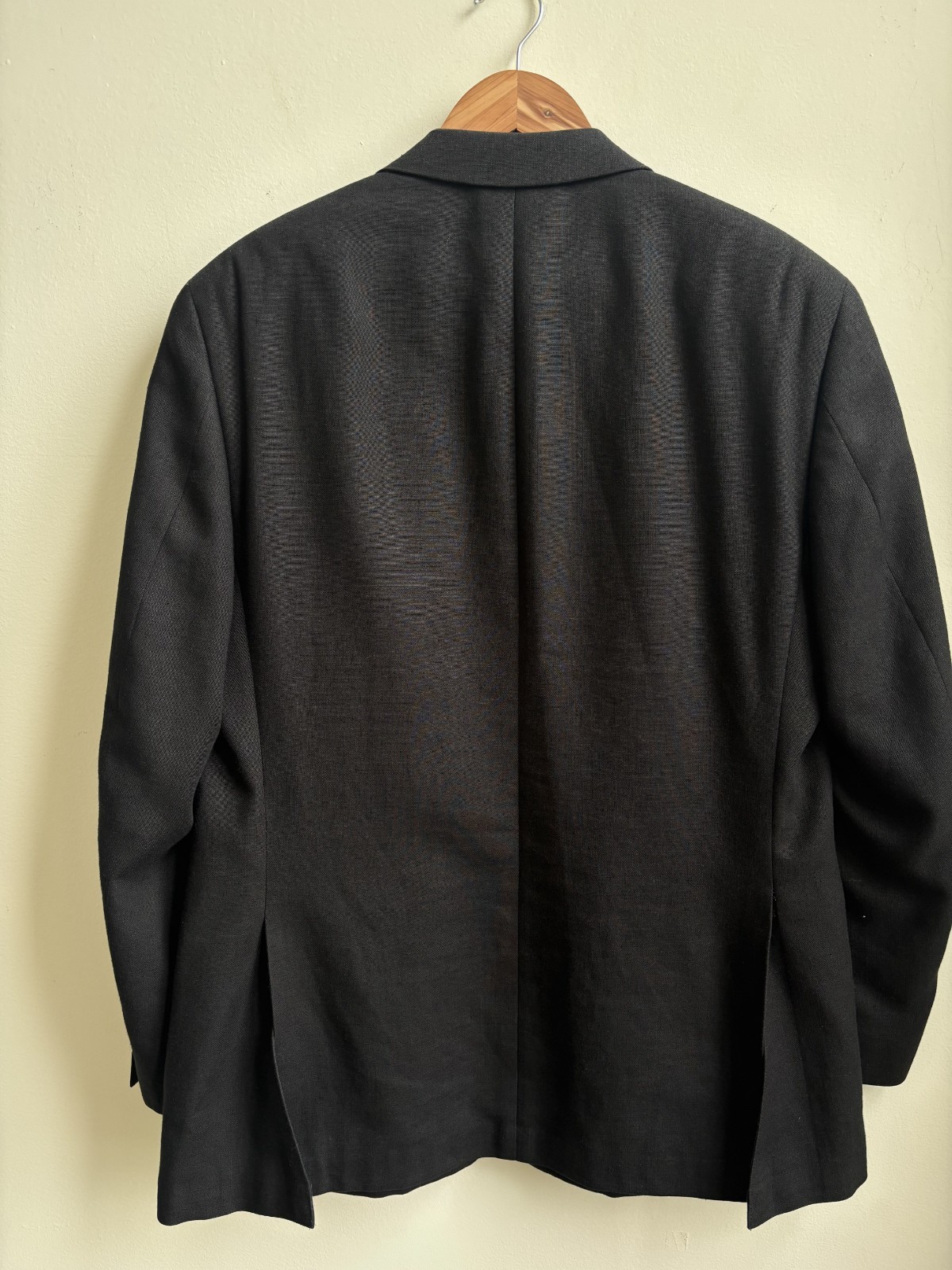 Haspel x Frank Stella Black Linen Blend Blazer — Men’s 42