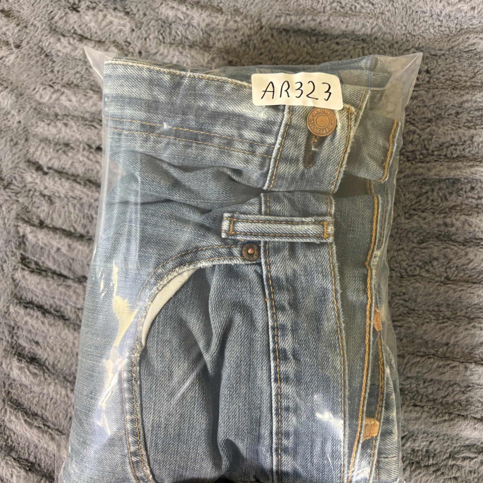 Levis 559 Relaxed Straight Leg Jeans Mens 42×34 Medium Wash Blue Denim AR323