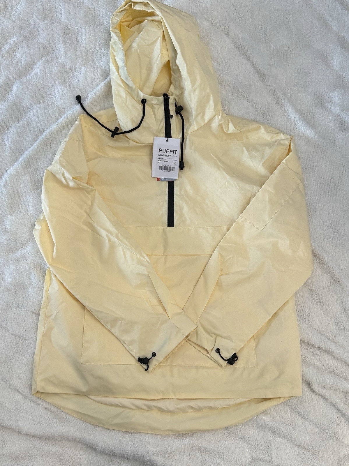 Puffit STM-TEX Waterproof Raincoat with Hoodie jacket & Kangaroo Pocket