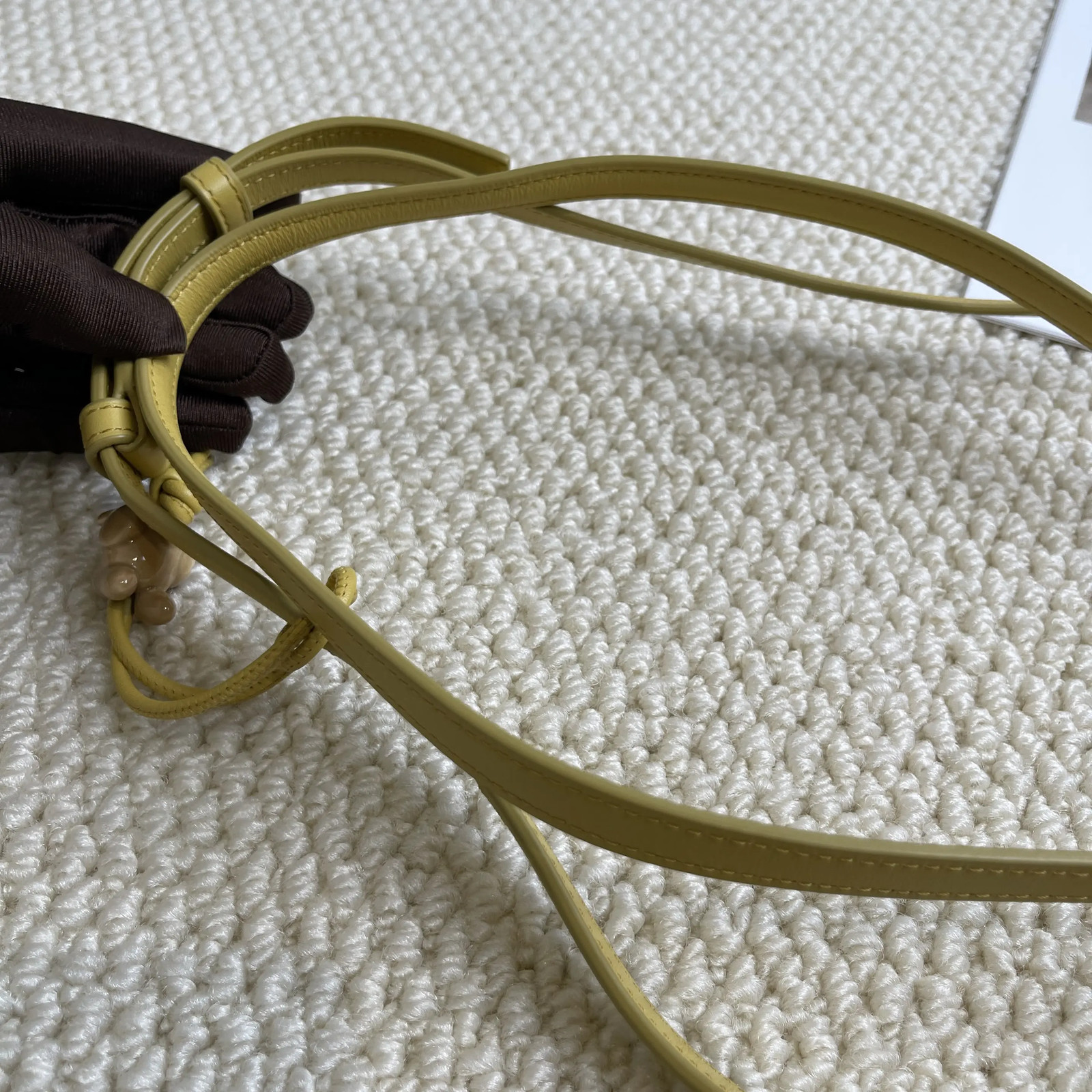 Loewe Goya Leather Yellow Glaze Small Shoulder Bag