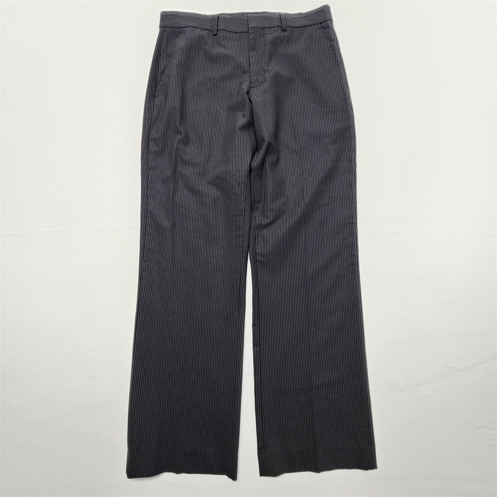 Express 38R 32×30 Black Pinstripe Wool Blend Stretch 2Btn 2Pc Jacket Pants Suit