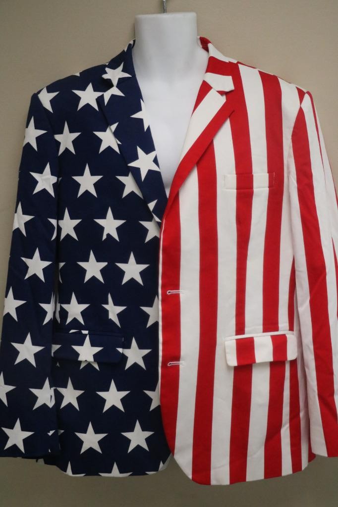 Loudmouth Men’s Blazer Stars & Stripes American Flag RARE Size 42 FREE SHIPPING!