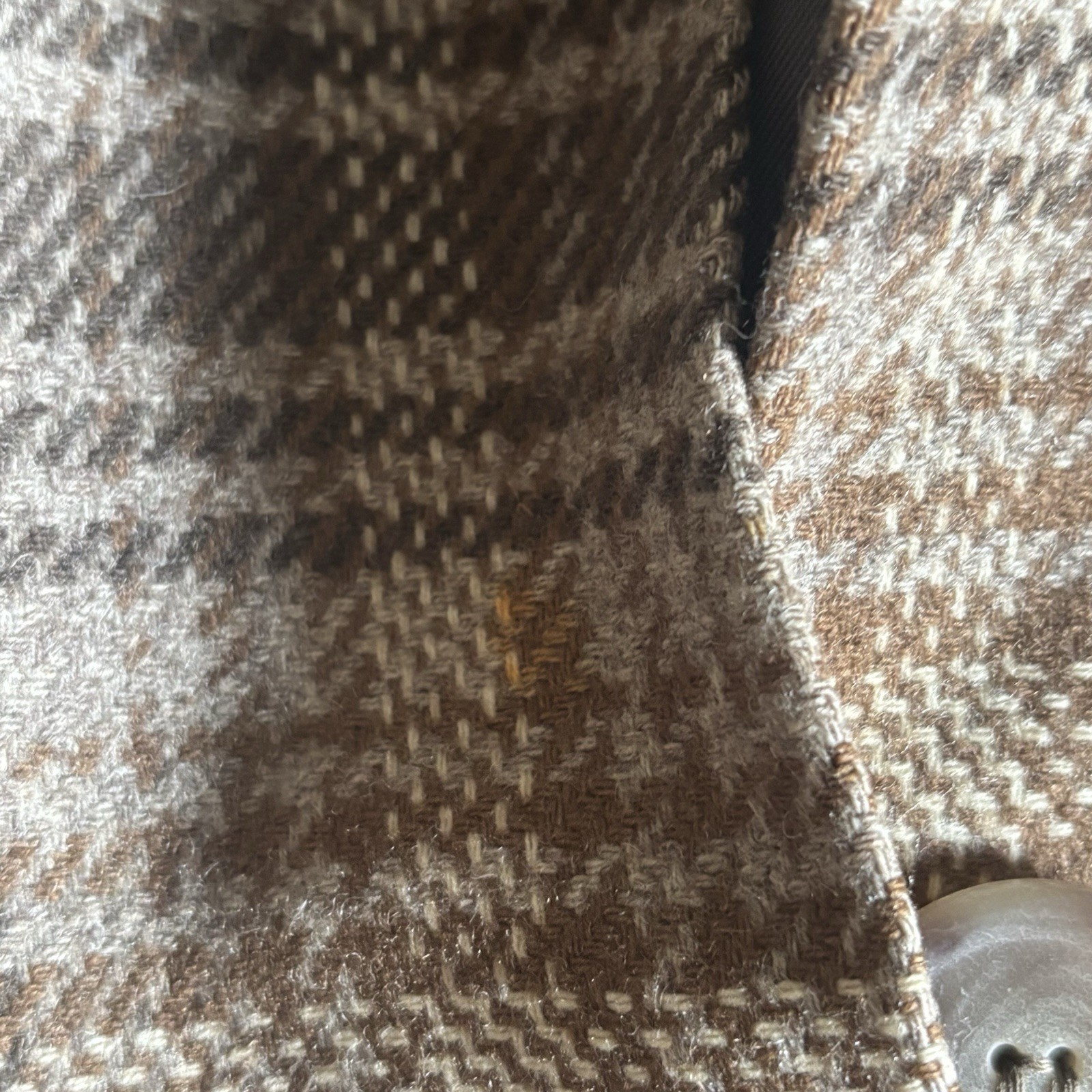 Pendleton Women’s Vintage Plaid Wool Overcoat Button Front Lined Brown