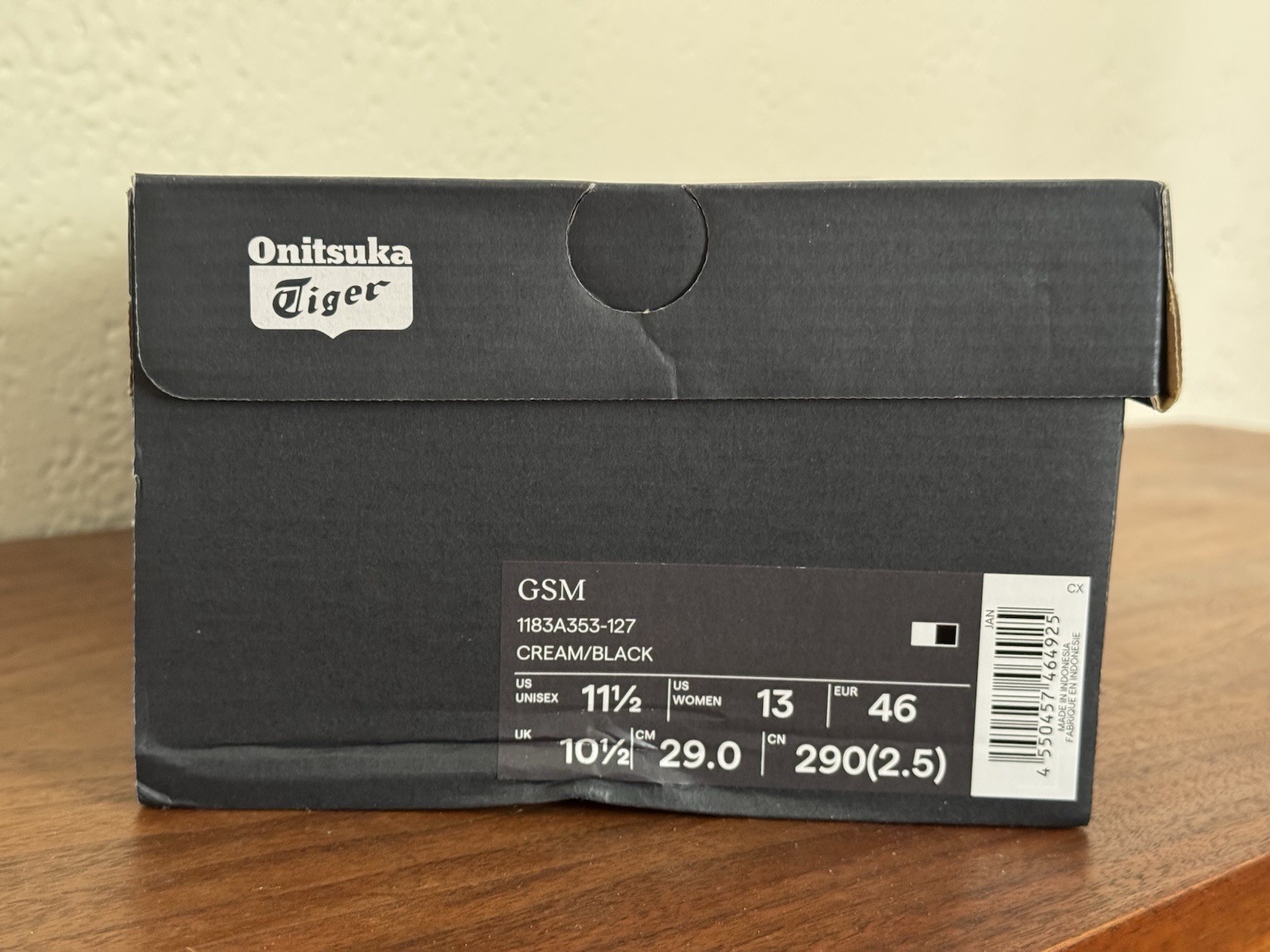 Onitsuka Tiger GSM [Cream/Black] Size 11.5M/29CM (1185A353-127)