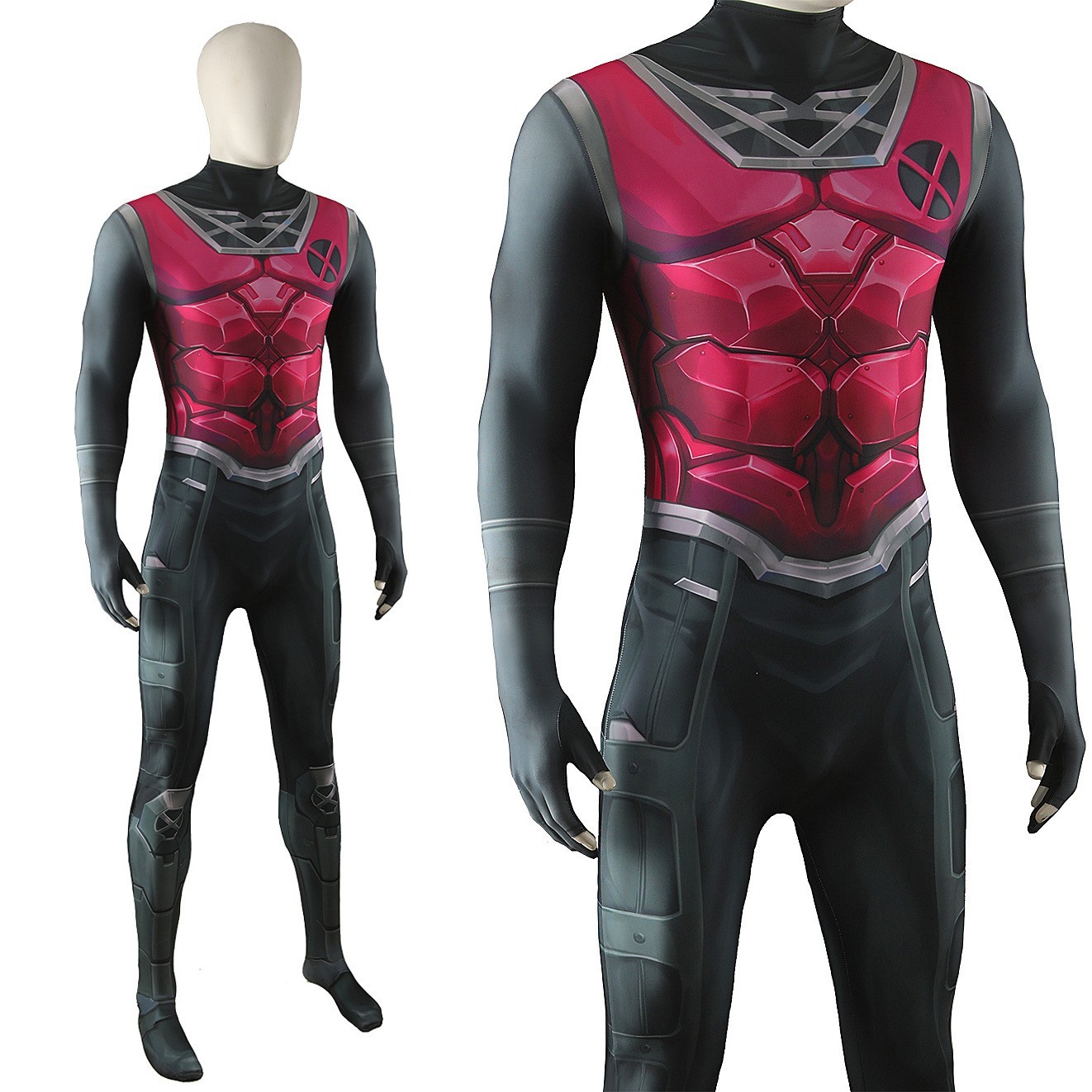 The Gambit Jumpsuit Remy Etienne LeBeau Cosplay Costume Superhero Suit Halloween