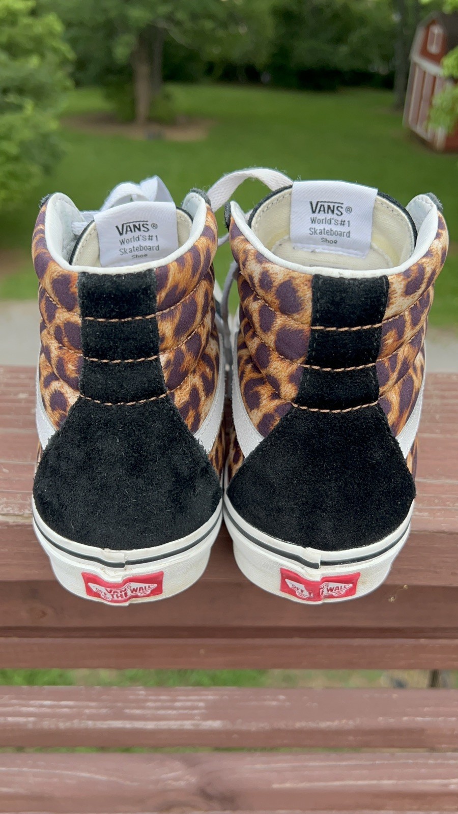 Vans LEOPARD Sk8-Hi Tops, Suede and Leopard. Womens 9.0 / Mens 7.5