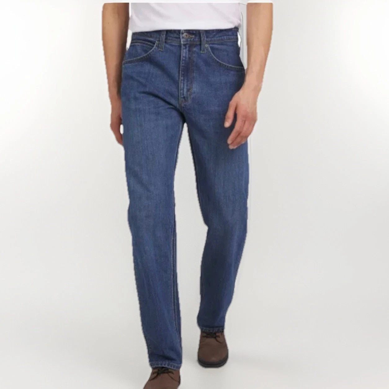 Wrangler Men’s Regular Fit Regular at Seat & Thigh Pants, Blue, Size 40X30