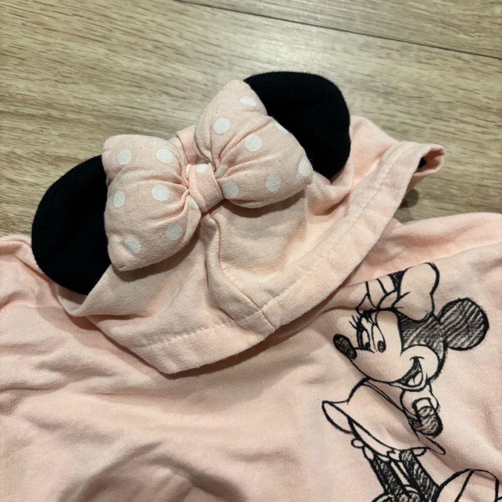 Disney Peach Minnie Mouse Hooded Two-Piece Set