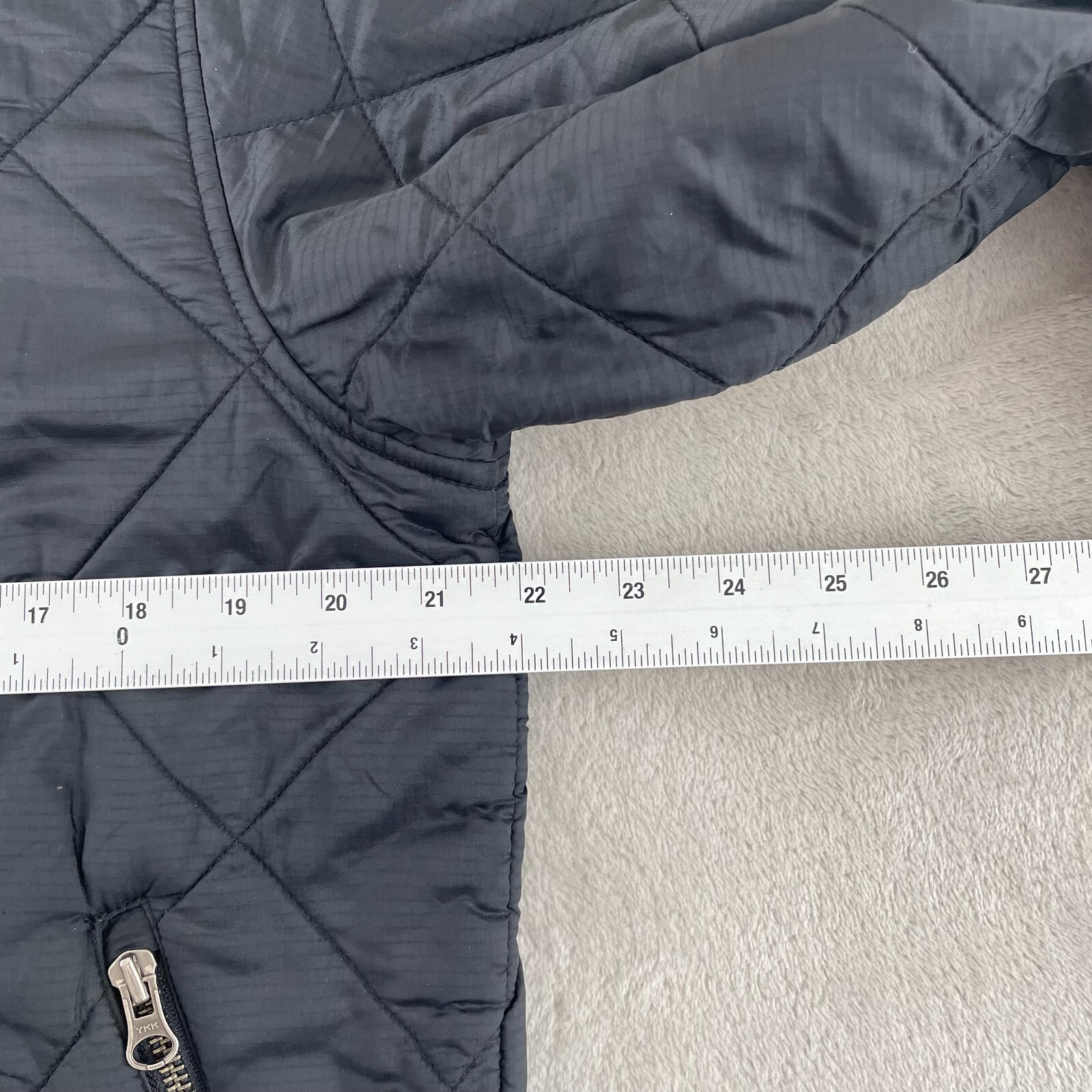 Vintage Gap Quilted Bomber Jacket Men Medium Black Full Zip Puffer Y2K