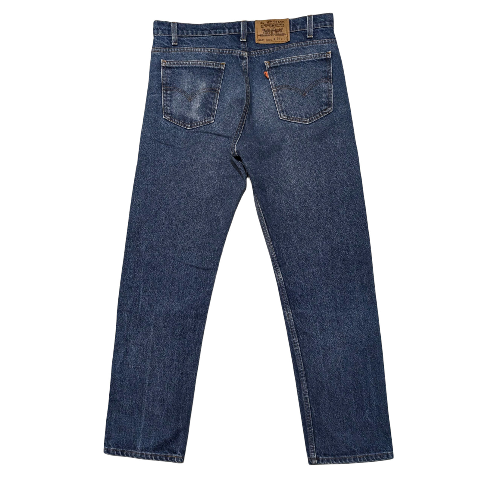 Vintage 90s Levi’s 505 Orange Tab Jeans Mens 34×30 Straight Faded Denim 1995 USA