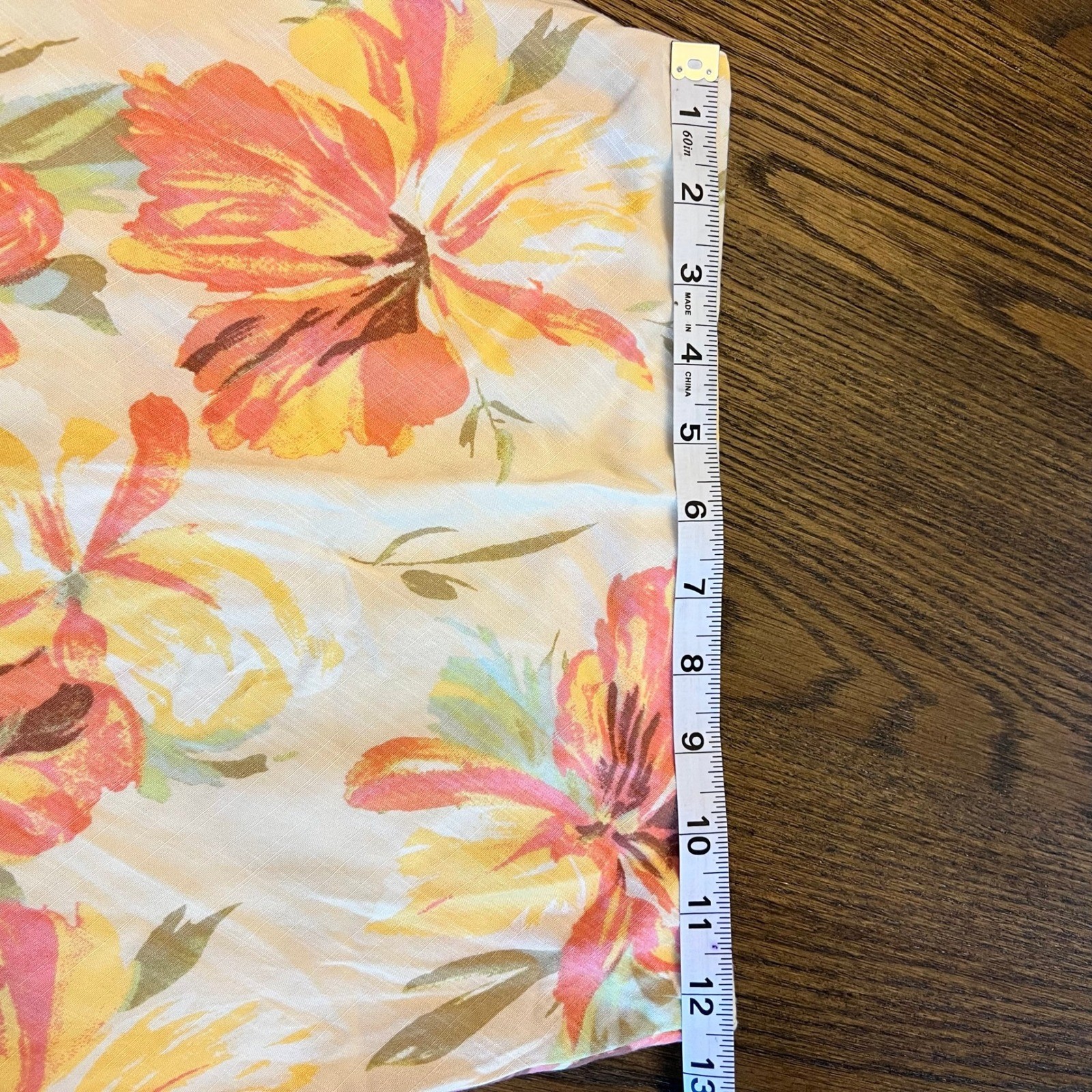 Sunland 17 Midi Skirt Polyester Faux Linen Tropical Floral Boho