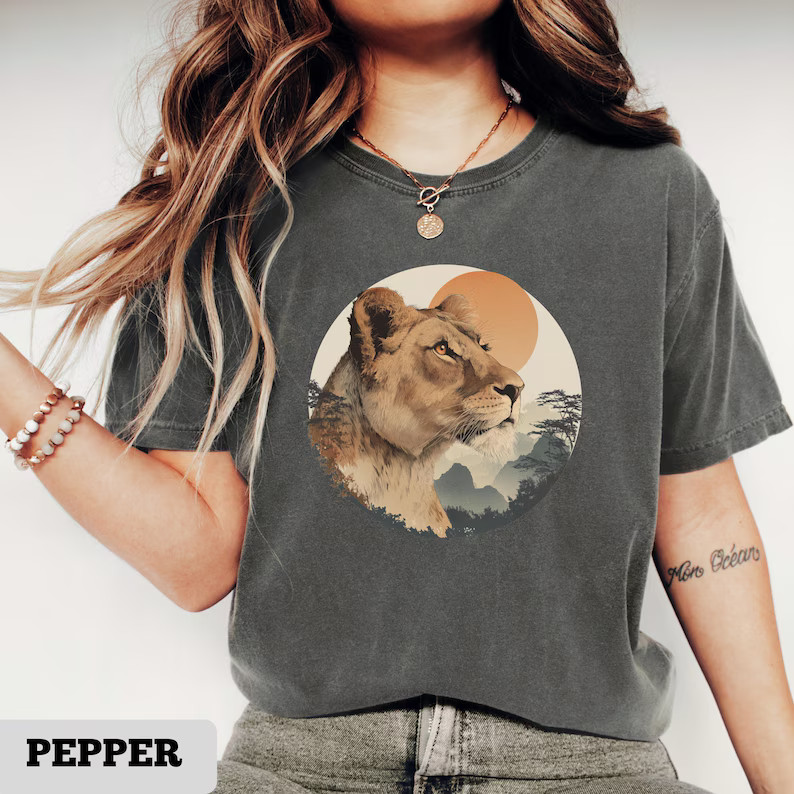 Lioness Wildlife Animal Lover Comfort Tee
