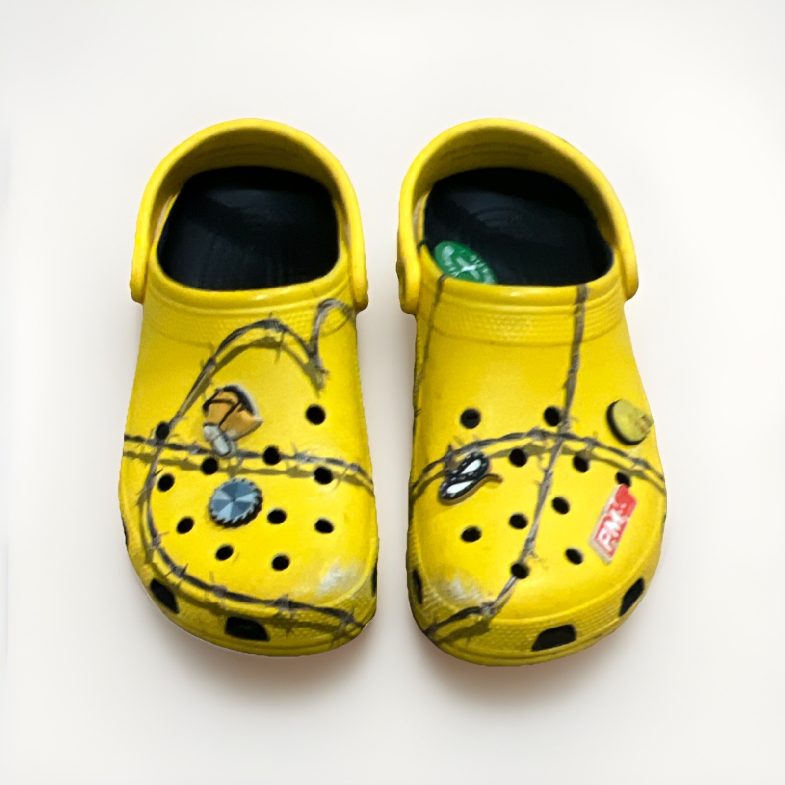 Crocs Dimitri Clogs Post Malone Barbed Wire Limited Edition Used 9M/11W