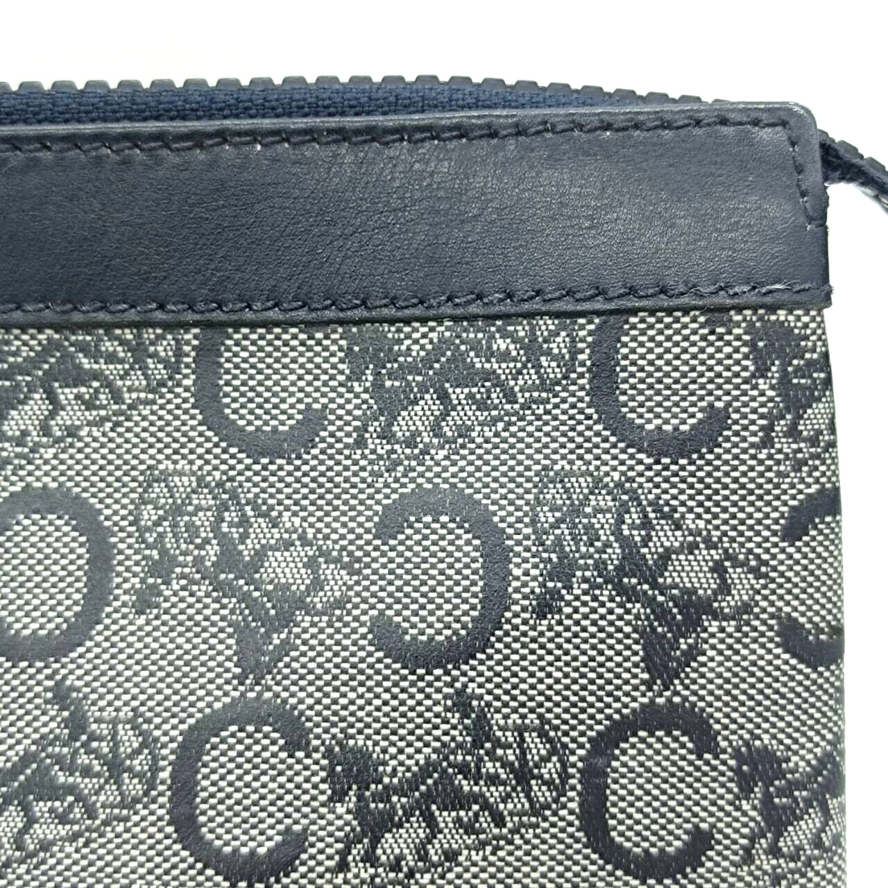 CELINE Clutch bag Hand Bag C Macadam Purse PVC W9in×H6.3in Rank AB