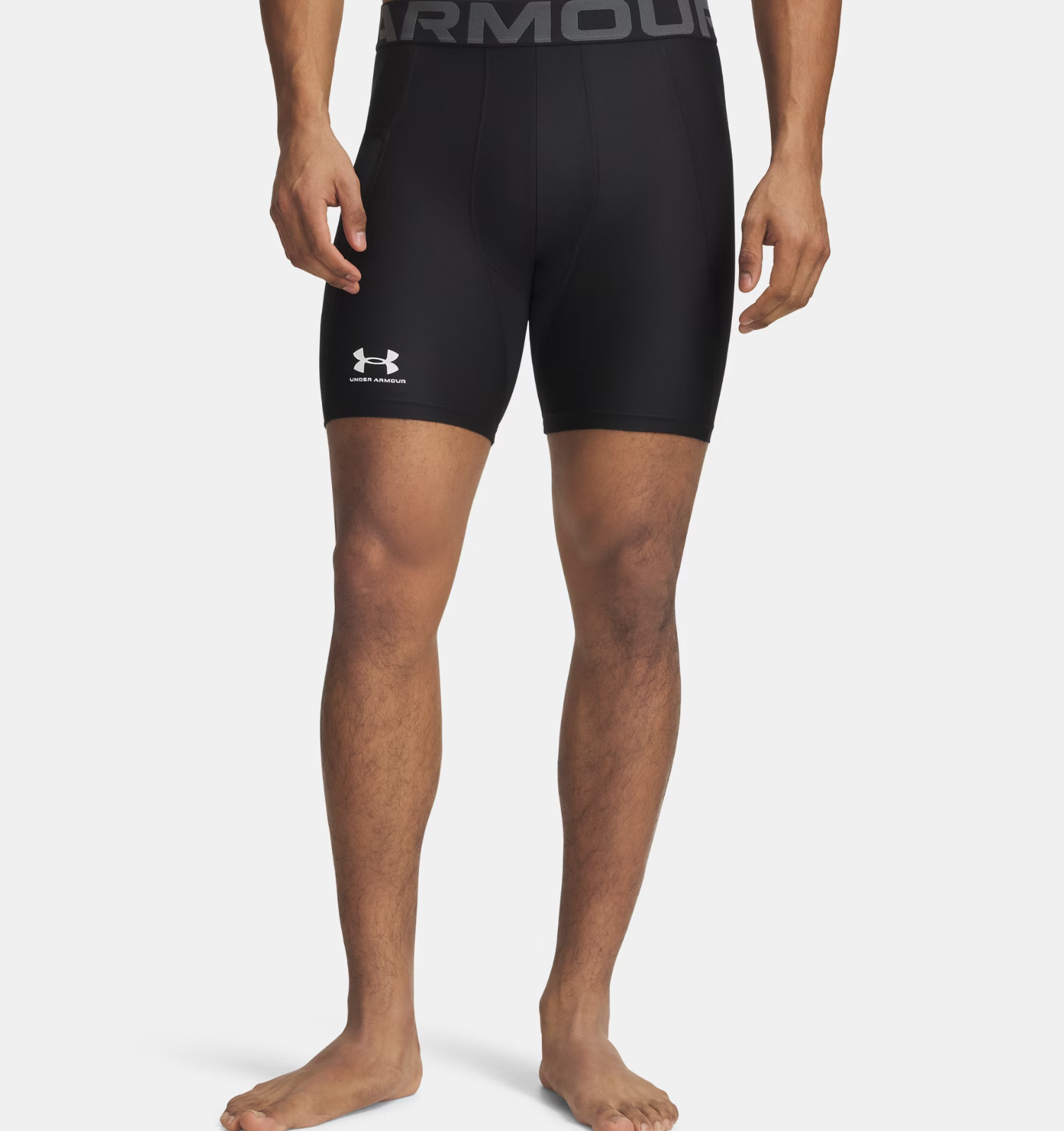 Under Armour HeatGear 6″ Compression Shorts Men’s Medium Black 1361596-001 NWT