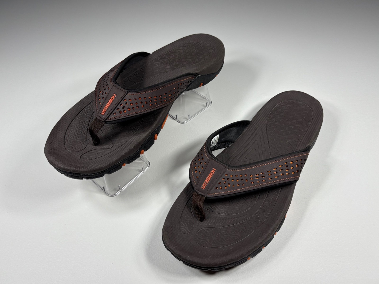 Hobibear Flip Flops Men 13 Brown Arch Support Comfort Beach Outdoor Casual
