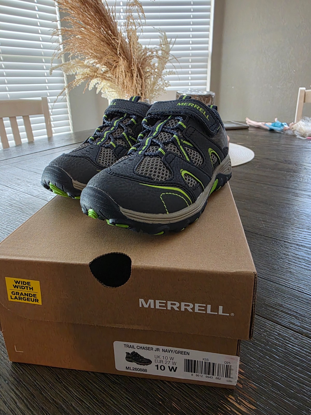 merrell kids trail chaser size 10 wide