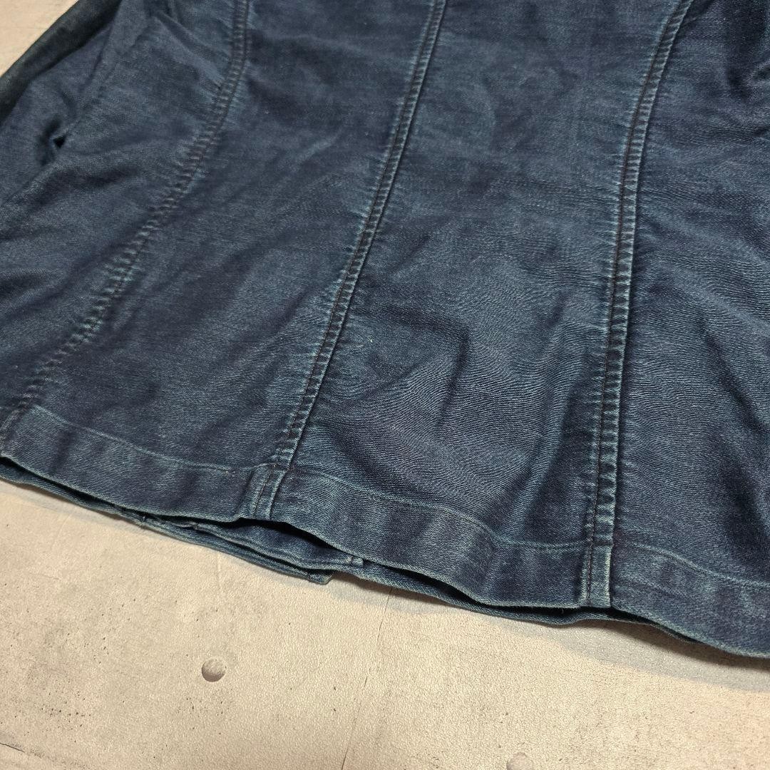 45R Indigo Blue Cotton Double Riders Jacket S Small Made In Japan Workwear