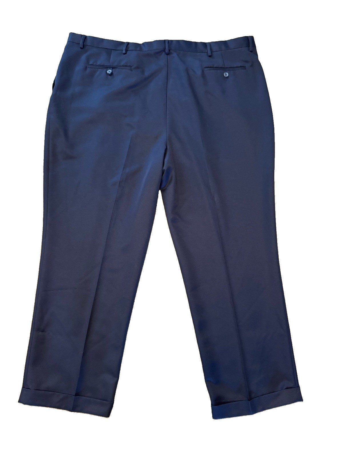 Roundtree & Yorke Ultimate Comfort Blue Pleated Dress Pants 48W Classic Fit