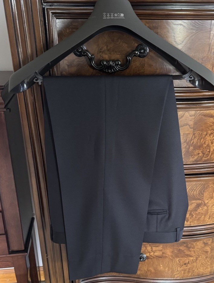 Canali Solid Wool Black Suit Size US 46R / EU 58 MSRP $2295
