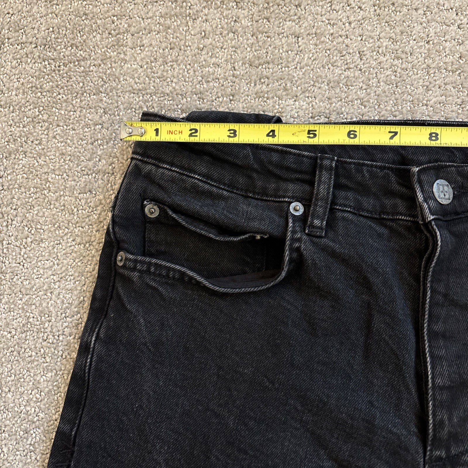 Ksubi Chitch Knight Rider Black Denim Skinny Jeans Men 32/28 Raw Hem Distressed