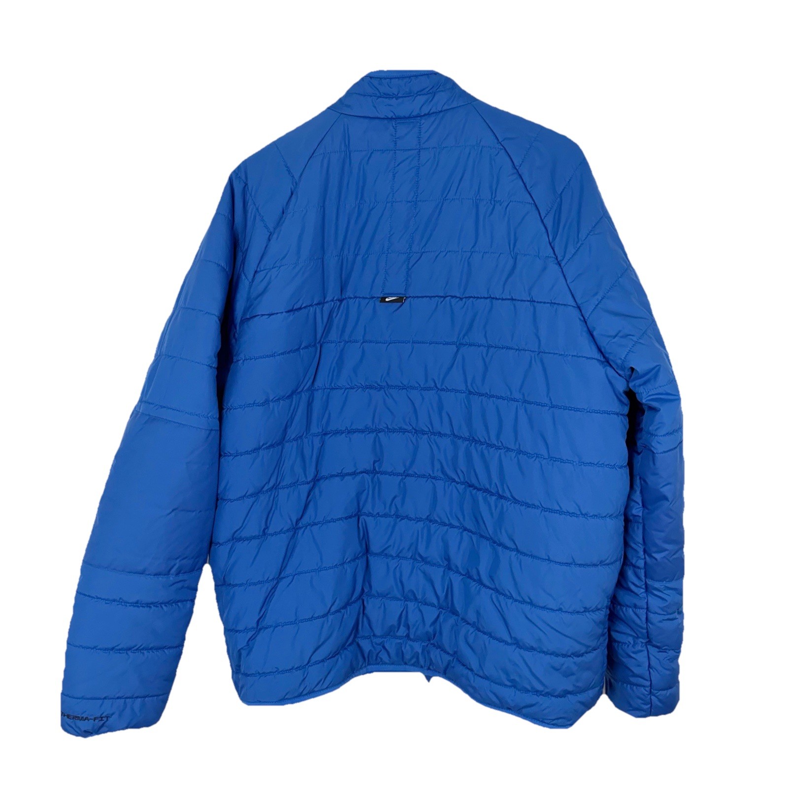 NIKE XL Therma-FIT Legacy Puffer Jacket Blue White Swoosh Full Zip dq4929 Men’s