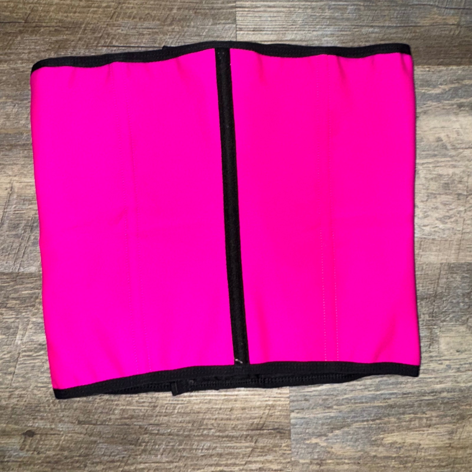 Perfect Waist Cincher Trainer Hot Pink Latex Hook Eye Corset S024-XS XS
