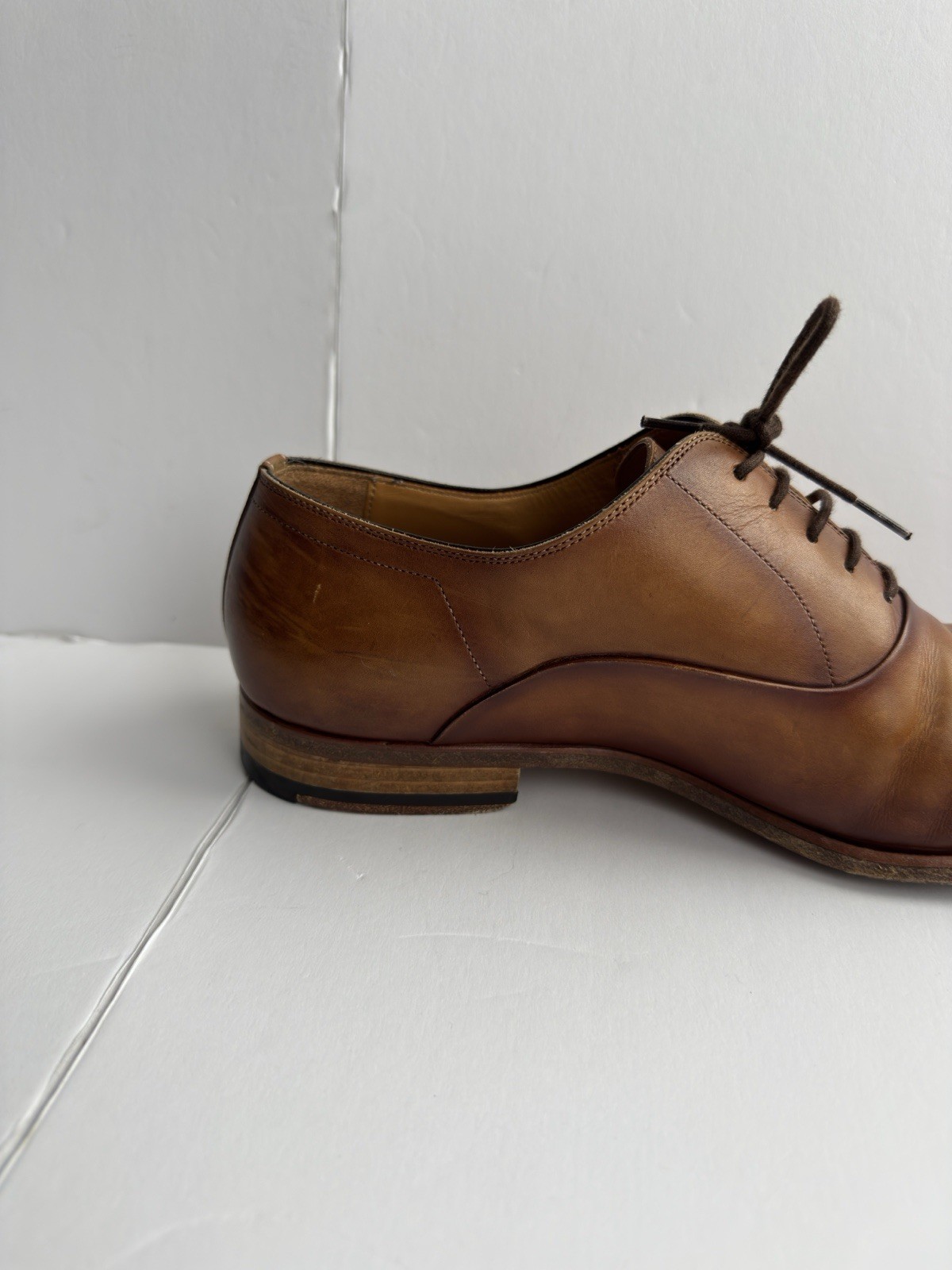 Magnanni Segovia Curri Brown Cap Toe Lace Up Oxford Shoes Sz 8M US 23192 Burnish