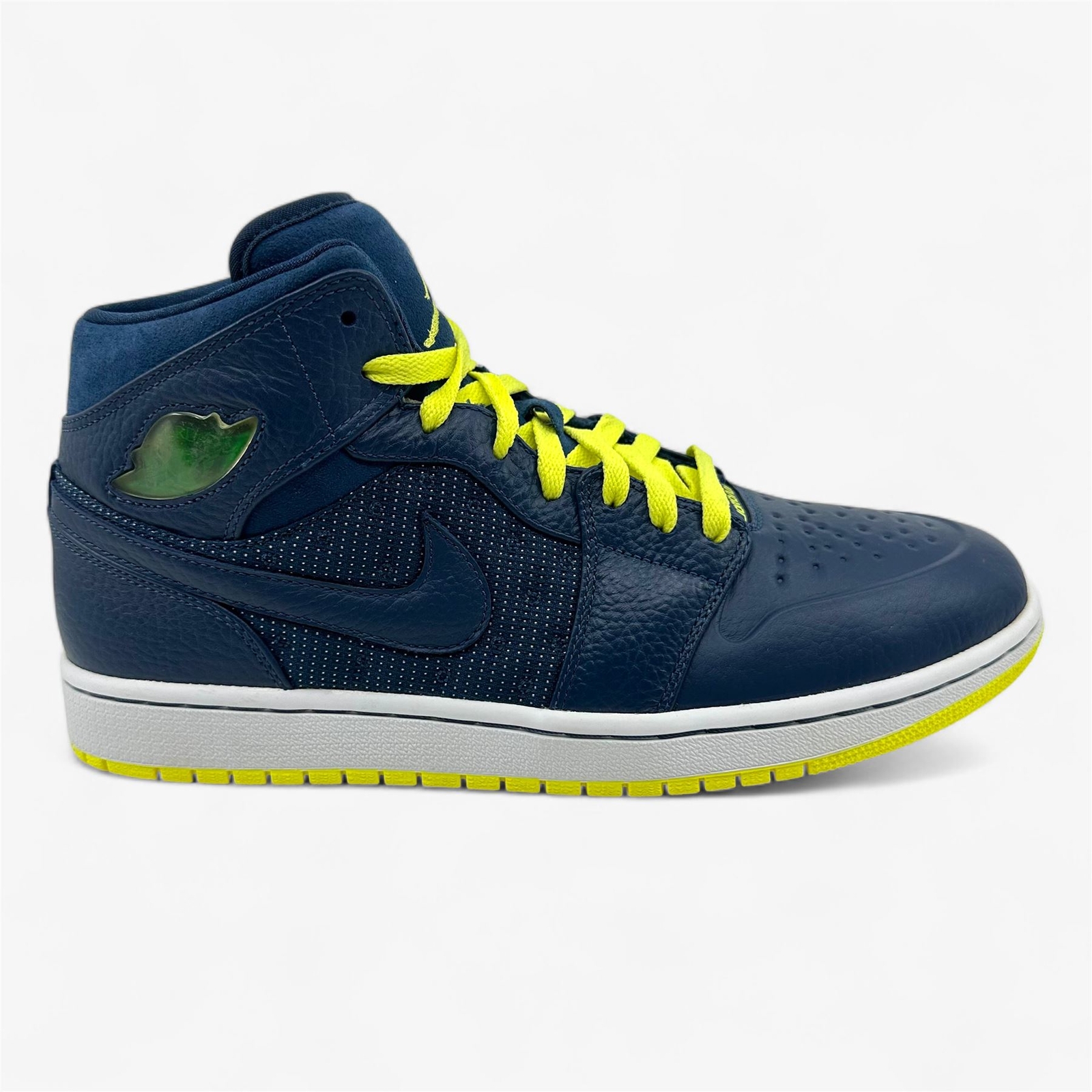 Jordan Air Jordan 1 Retro ’97 TXT Squadron Blue Electric Yellow Mens Sneaker