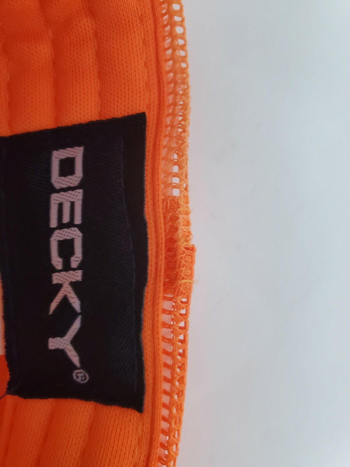 Decky Cap Orange Mesh Back Adjustable Snap Back One Size Fit Most
