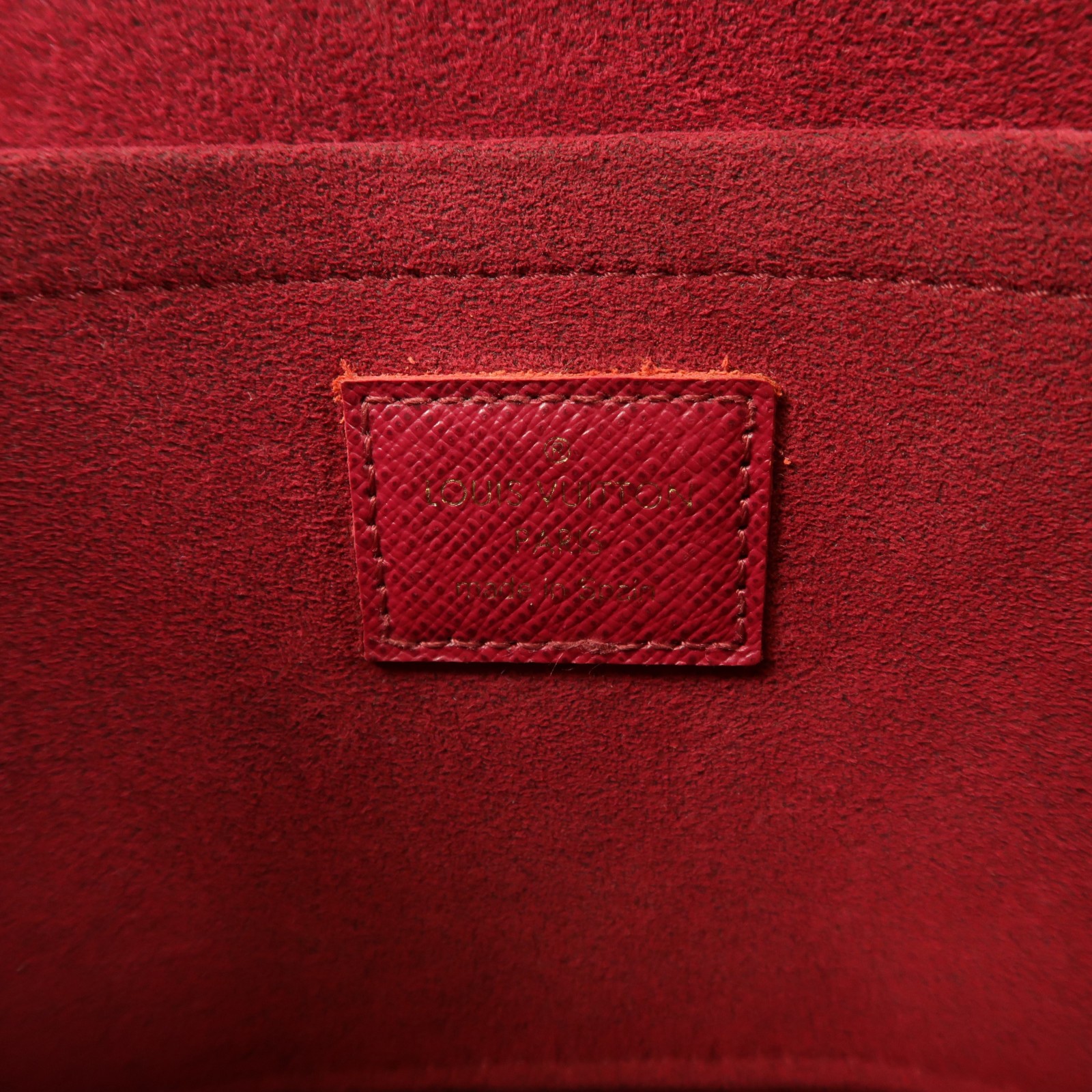 LOUIS VUITTON GHW Felicie Pochette Chain Shoulder Bag M81896 Monogram Brown Red
